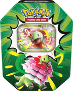 Mega Meganium ex Pokémon TCG Ascended Heroes tin, front view