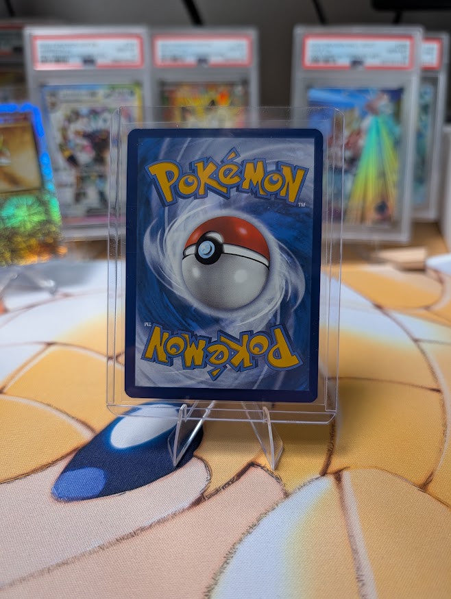 Back of the exact Charizard ex 006/165 English card — Near Mint