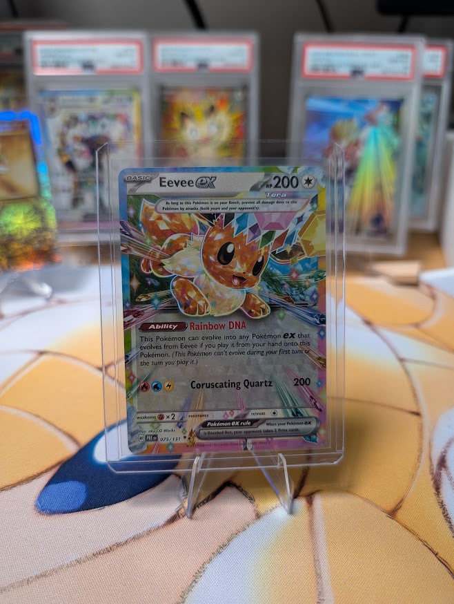 Front of the exact Eevee ex 075/131 English card — Near Mint