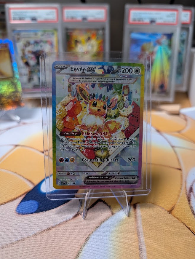 Front of the exact Eevee ex 174 English card — Near Mint