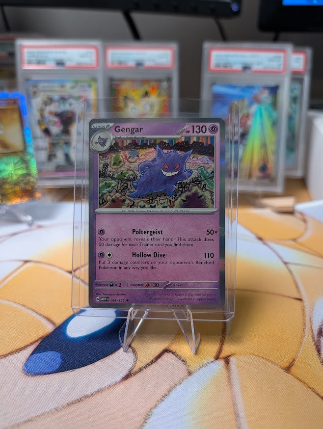 Front of the exact Gengar 094/165 English card, copy 2 — Near Mint