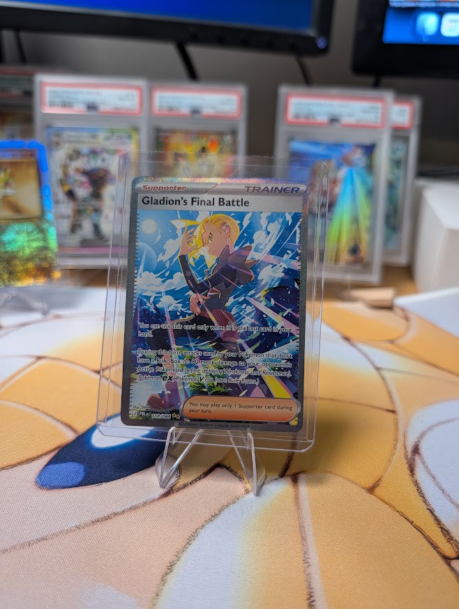 Front of the exact Gladion's Final Battle 118/084 English card — Near Mint