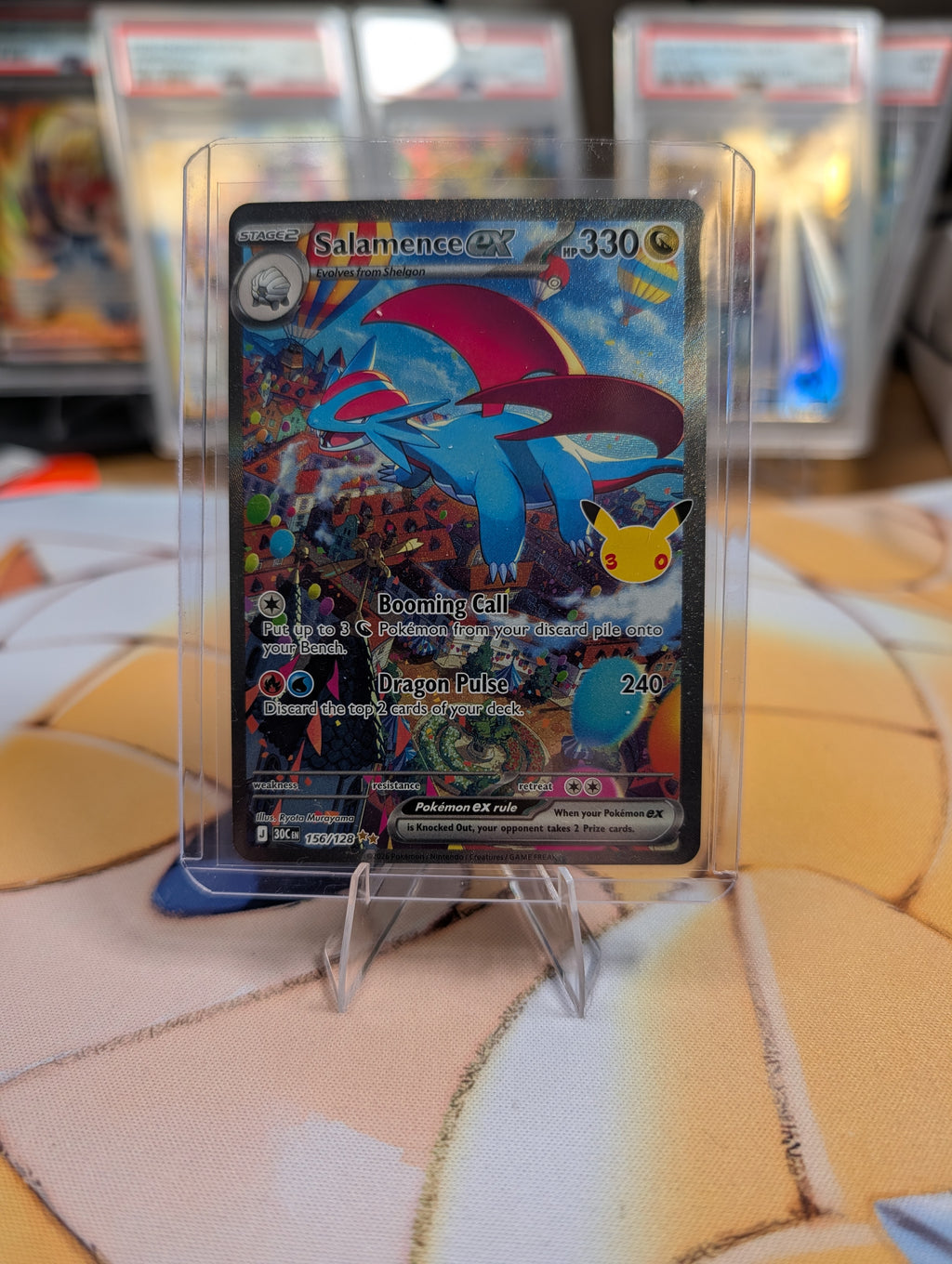 Salamence ex 156/128 — front of the exact card