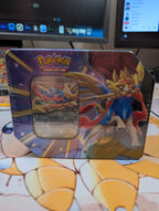 Pokémon TCG: Slashing Legends Tin — Zacian ex — front packaging